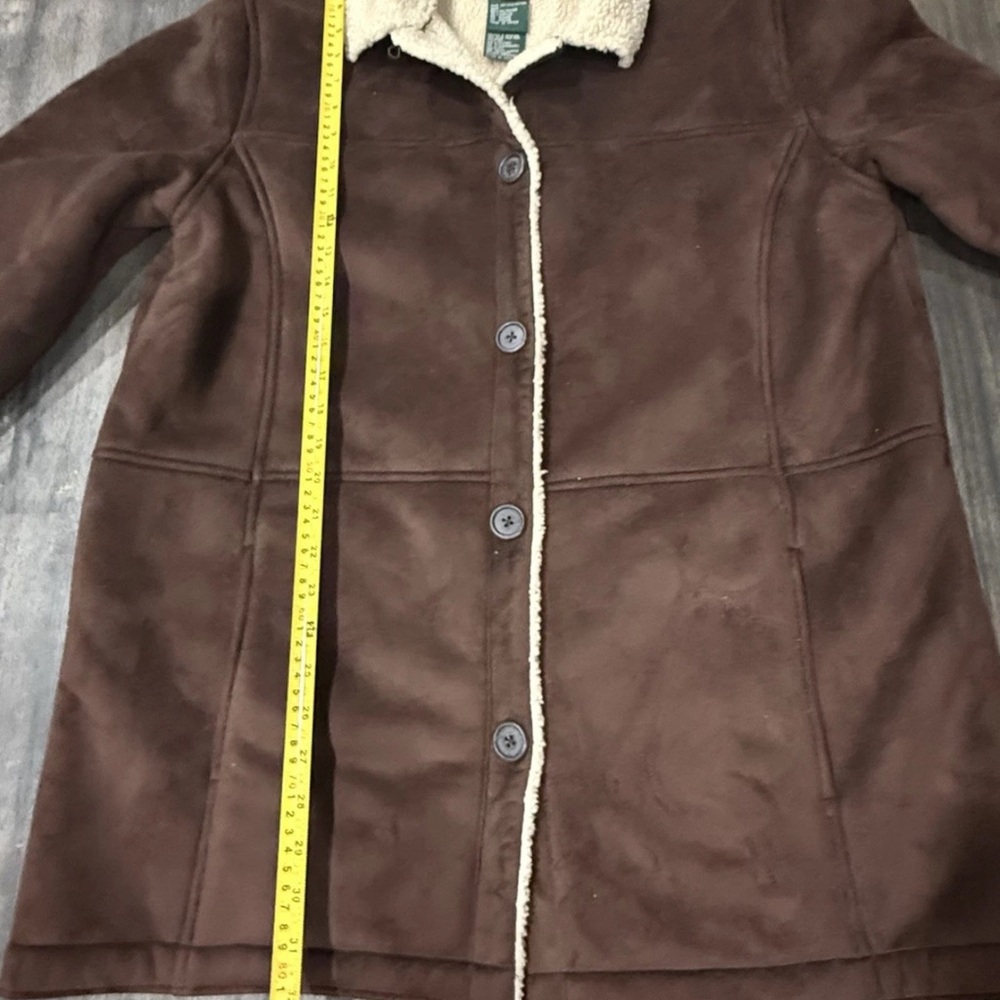 Lauren Ralph Lauren Brown Teddy Jacket with Sherpa Lining - Picture 7 of 7